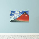 Hokusai Zuid Wind Clear Sky Red Fuji Canvas Afdruk (Insitu (Houten vloer))