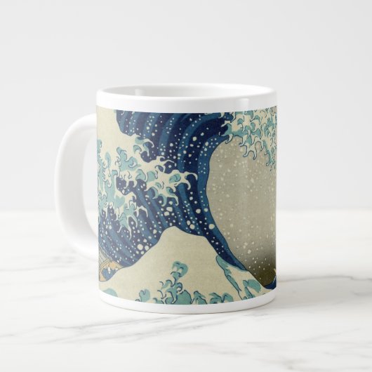 Hokusai's De Grote Golf van Kanagawa Grote Koffiekop (Links)