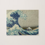 Hokusai's De Grote Golf van Kanagawa Legpuzzel<br><div class="desc">c. 1829-32,  gekleurd houtsnijden,  Katsushika Hokusai (~31 oktober,  1760 - 10 mei,  1849) was een Japanse kunstenaar,  ukiyo-e schilder en printmaker van de Edo-periode.</div>