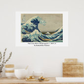 Hokusai's De Grote Golf van Kanagawa Poster (Keuken)