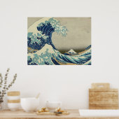 Hokusai's De Grote Golf van Kanagawa Poster (Keuken)