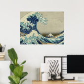Hokusai's De Grote Golf van Kanagawa Poster (Thuiskantoor)