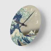 Hokusai's De Grote Golf van Kanagawa Ronde Klok (Hoek)