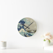 Hokusai's De Grote Golf van Kanagawa Ronde Klok (Huis)