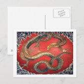 Hokusai's draak briefkaart (Voorkant / Achterkant)