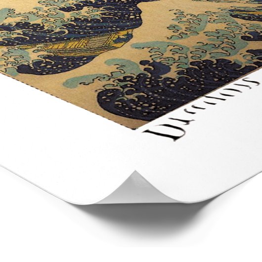 Hokusai's draak? poster (Hoek)