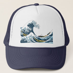 Hokusai's Grote Golf van Kanagawa Trucker Pet