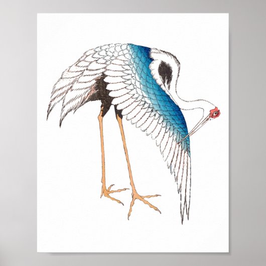 Hokusai's kraanvogel poster (Voorkant)