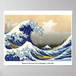 Hokusai's The Great Wave at Kanagawa (1760-1849) Poster