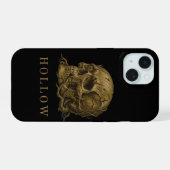 HOL | Houten Reliek Schedel Esthetiek iPhone 15 Case (Achterkant horizontaal)