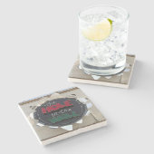 Hol in de muur, gat in de muur stenen onderzetter (Zijkant)