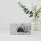 Hol in de zand visitekaartjes (Staand voorkant)