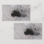 Hol in de zand visitekaartjes (Voorkant / Achterkant)