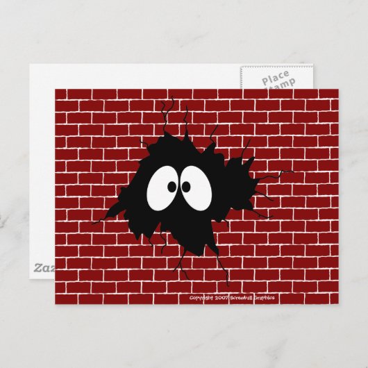 Hol in het Briefkaart van de muur (Voorkant / Achterkant)