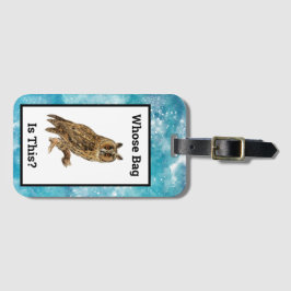  hol wiens tas deze Waterverf Sky is Bagagelabel