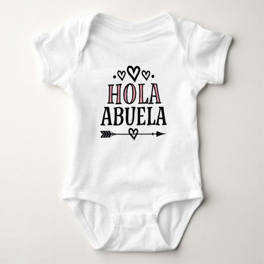 Hola Abuela Baby Rekala Abuelita Grandma Romper (Voorkant)