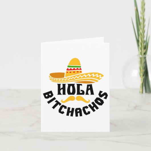 Hola Achos Grappig Cinco De Mayo Mexicaans Kaart (Voorkant)