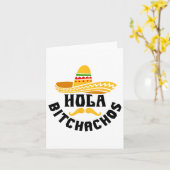 Hola Achos Grappig Cinco De Mayo Mexicaans Kaart (Gele Bloem)