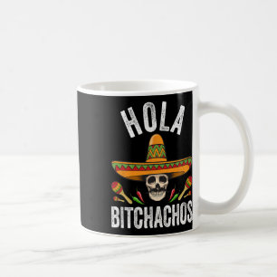 Hola Achos Shirt Funny Mexican Skull Cinco de Mayo Koffiemok