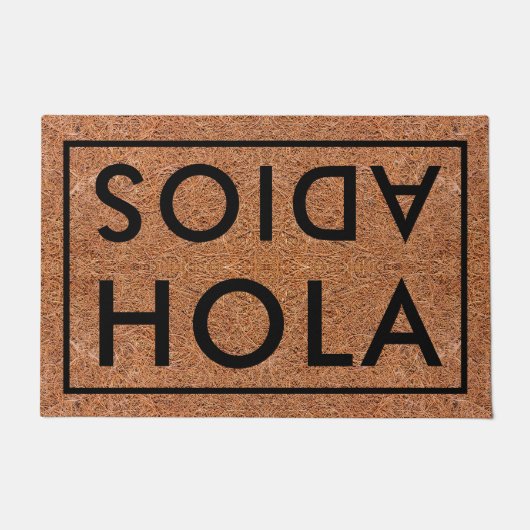 Hola Adios Spain Welcome Coir Deurmat (Voorkant)