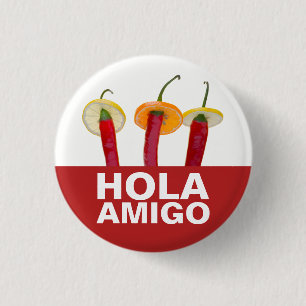 Hola Amigo Ronde Button 3,2 Cm