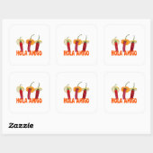 Hola Amigo Vierkante Sticker (Vel)