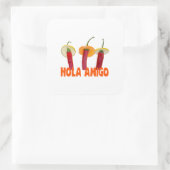 Hola Amigo Vierkante Sticker (Tas)