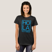 Hola Amigos  Hello Friends Minimalist Typography T-shirt (Voorkant volledig)