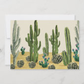 Hola Baby Boho Cactus Baby shower Uitnodiging (Achterkant)