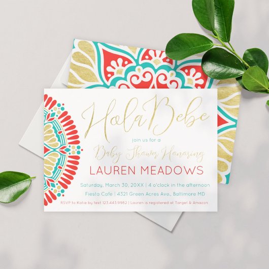 Hola Baby Fiesta Baby shower Uitnodiging