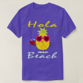 Hola Beach Funny Beach Vacation Summer (10) T-shirt (Design voorkant)