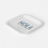 Hola Beach Mexico bestemming bruiloft Papieren Bordje (Gebogen)