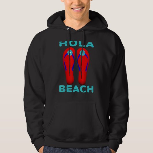 Hola Beach Vacation Summer Teenslippers 12 Hoodie (Voorkant)
