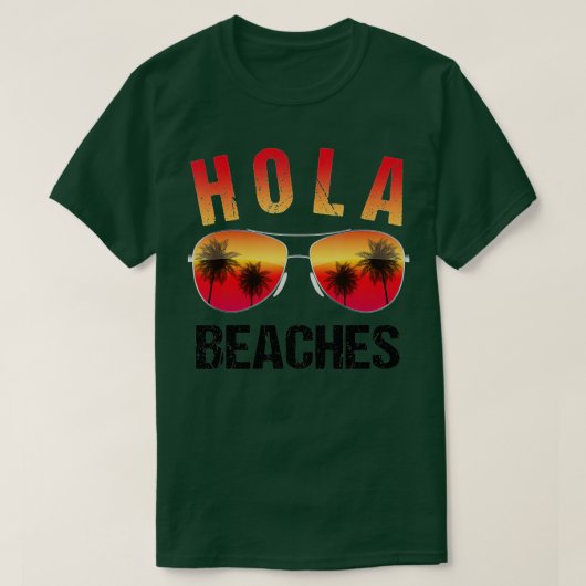 Hola Beache Funny Beach Vacation Summer T-shirt (Design voorkant)