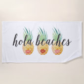 Hola Beaches Bachelorette Towel Strandlaken (Voorkant)