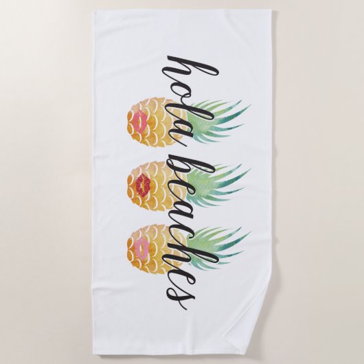 Hola Beaches Bachelorette Towel Strandlaken (Voorkant)