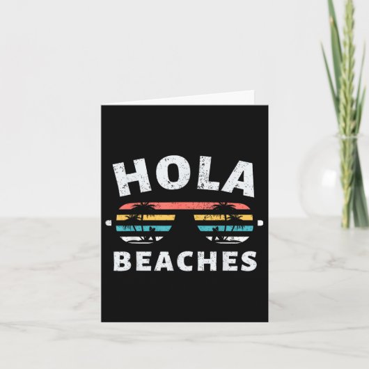 Hola Beaches Geschenken Grappig Familie Vakantie S Kaart (Voorkant)
