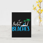 Hola Beaches Grappig Quote Strand Zomer Vakantie H Kaart (Gele Bloem)