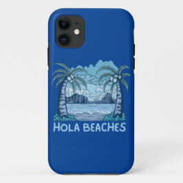 HOLA BEACHES grappig strandleven zomer Case-Mate iPhone Case