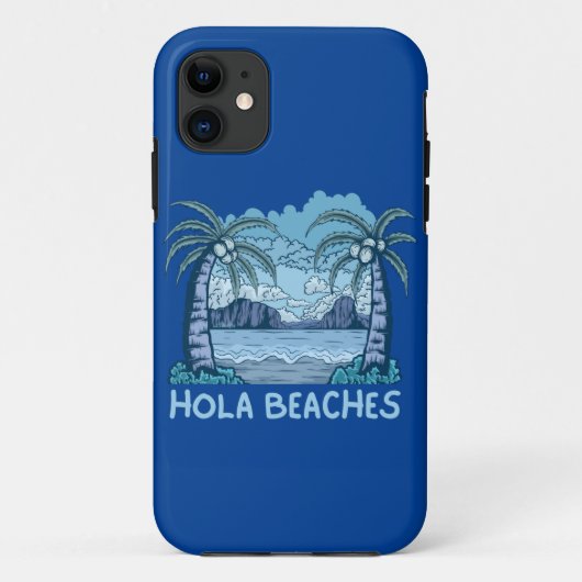 HOLA BEACHES grappig strandleven zomer Case-Mate iPhone Case (Achterkant)