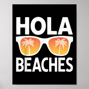 Hola Beaches Palmbomen Sungles Zomervakantie VI Poster