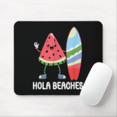 Hola Beaches Schattige Kawaii Watermelon Surfboard Muismat (Met muis)