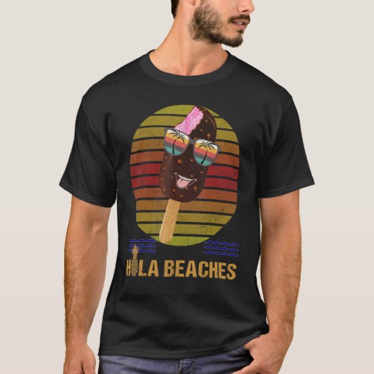 Hola beaches Summer Hawaiian Summer Walker Ice Cre T-shirt (Voorkant)