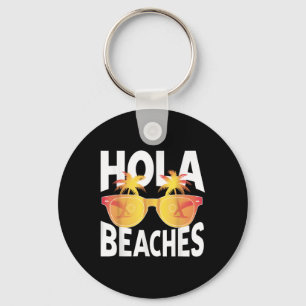 Hola Beaches Tropische Palmbomen Zonnebril Zomer V Sleutelhanger