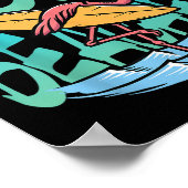 Hola Beaches Vlammende Surfer in het strand Ocean Poster (Hoek)