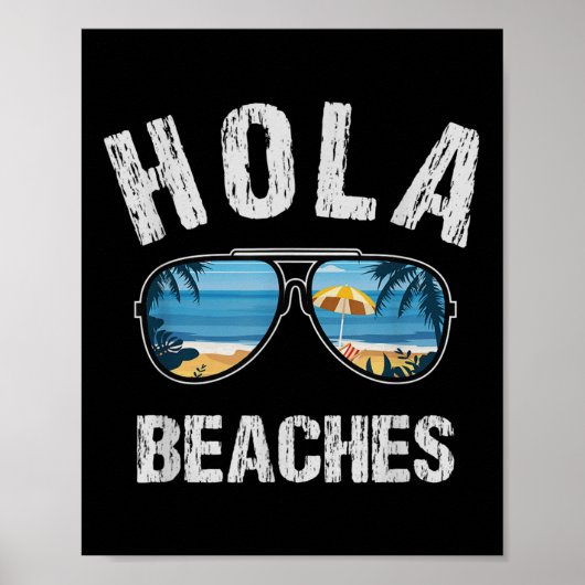 Hola Beaches Zomer Tanks Voor Mannen Grappige Vaka Poster (Voorkant)