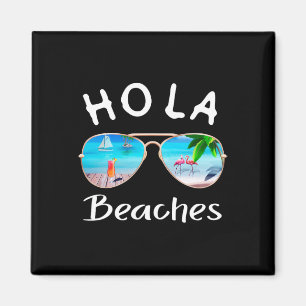 Hola Beaches Zomer Zonnebril Flamingo Beach Oceaan Magneet