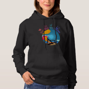 Hola Blue Zee strandt op de zondagstort 1 Hoodie