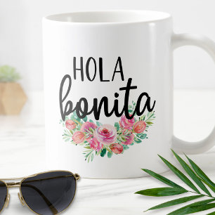 Hola Bonita Spaanse Rozen Typografie Chic Modern Koffiemok