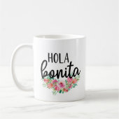 Hola Bonita Spaanse Rozen Typografie Modern Koffiemok (Links)